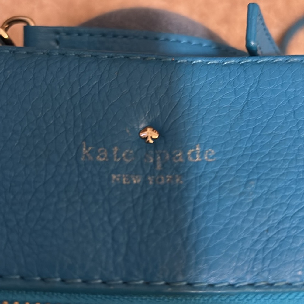 Kate Spade teal blue EUC crossbody - Picture 3 of 6